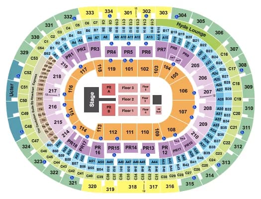 CRYPTOCOM ARENA CALIBASH Seating Map Seating Chart