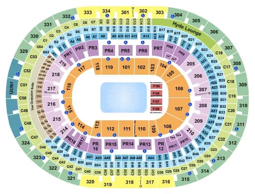 CRYPTOCOM ARENA DISNEY ON ICE Seating Map Seating Chart