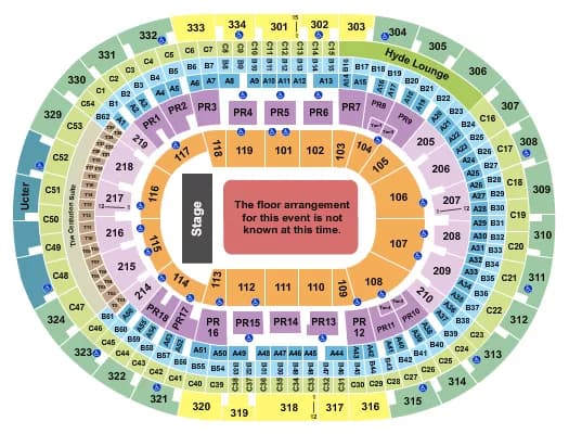 CRYPTOCOM ARENA GENERIC FLOOR Seating Map Seating Chart