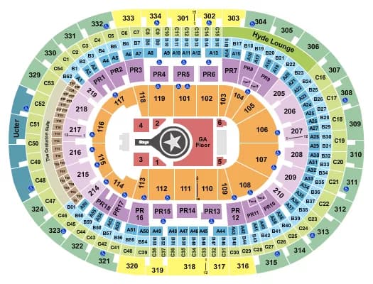CRYPTOCOM ARENA KACEY MUSGRAVES Seating Map Seating Chart