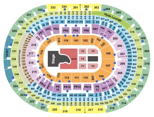 CRYPTOCOM ARENA MEGAN MORONEY Seating Map Seating Chart