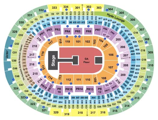 CRYPTOCOM ARENA NCT 127 Seating Map Seating Chart