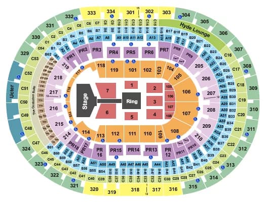 CRYPTOCOM ARENA WWE Seating Map Seating Chart