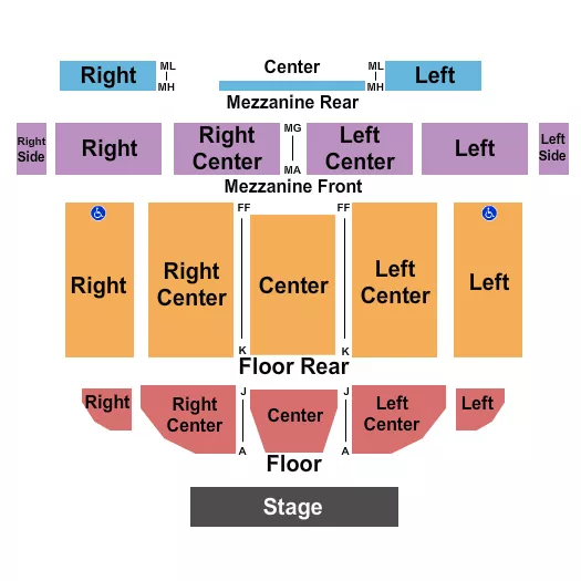 ENDSTAGE GC Seating Map Seating Chart