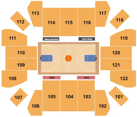 BASKETBALL Seating Map Seating Chart