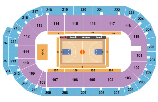 BASKETBALL GLOBETROTTERS Seating Map Seating Chart