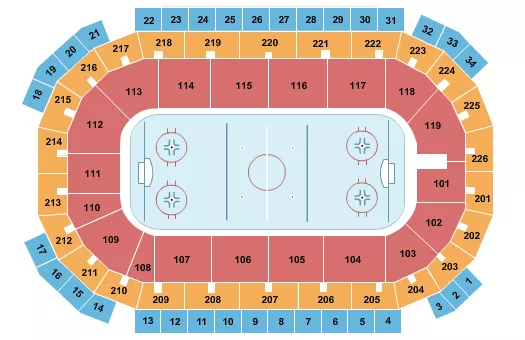 HOCKEY 1 Seating Map Seating Chart