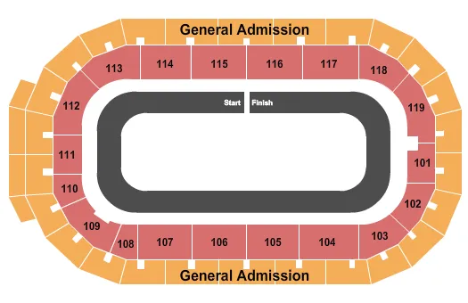 RACING WITH GA Seating Map Seating Chart