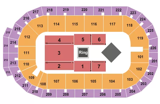 WRESTLING 3 Seating Map Seating Chart