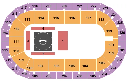 WRESTLING Seating Map Seating Chart