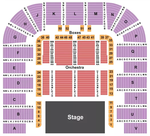 ENDSTAGE EXTENDED STAGE Seating Map Seating Chart