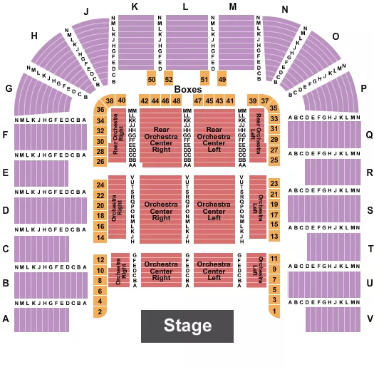 ENDSTAGE 2 Seating Map Seating Chart