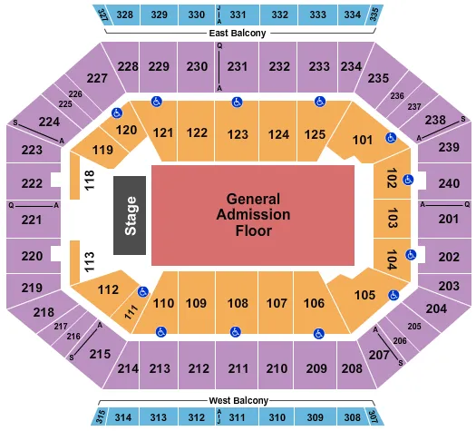 ENDSTAGE GA FLOOR 2 Seating Map Seating Chart