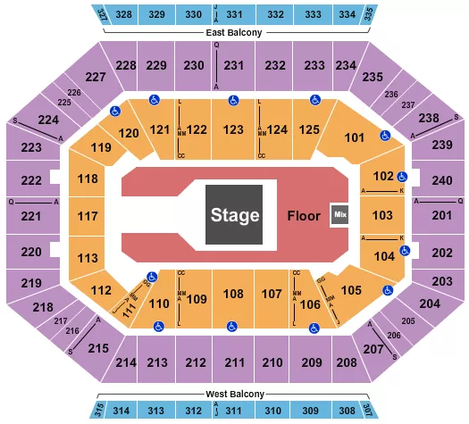 FORREST FRANK Seating Map Seating Chart