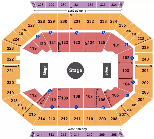 RINGLING BROS Seating Map Seating Chart