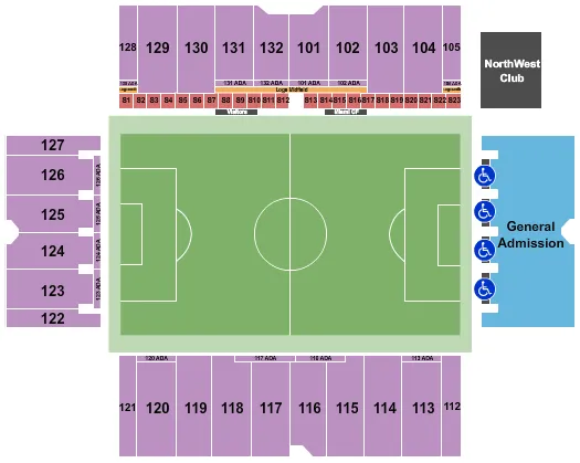 SOCCER WITH GA Seating Map Seating Chart