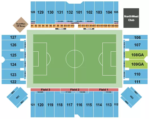 SOCCER 2 Seating Map Seating Chart