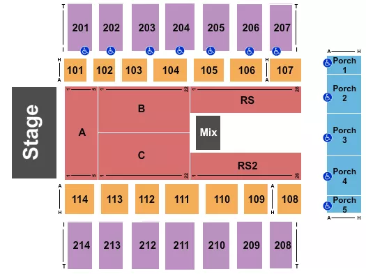 ENDSTAGE 6 Seating Map Seating Chart