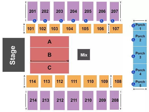 SESAME STREET LIVE Seating Map Seating Chart