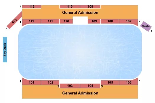 XTREME ICE RACING Seating Map Seating Chart