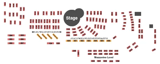 END STAGE Seating Map Seating Chart
