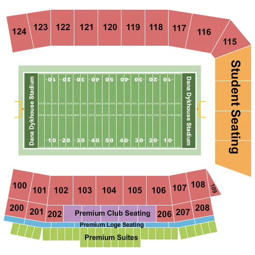 FOOTBALL Seating Map Seating Chart