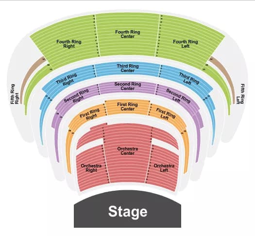 DAVID H KOCH THEATER ENDSTAGE RLC Seating Map Seating Chart