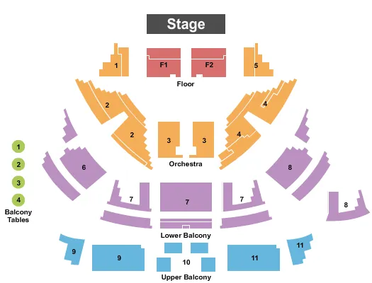 ENDSTAGE Seating Map Seating Chart