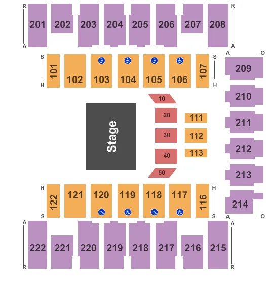 DISNEY LIVE Seating Map Seating Chart