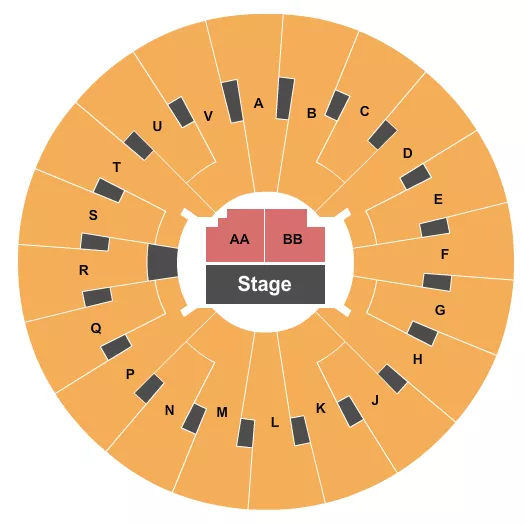 END STAGE Seating Map Seating Chart