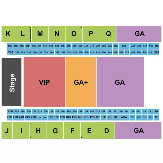 CONCERT Seating Map Seating Chart