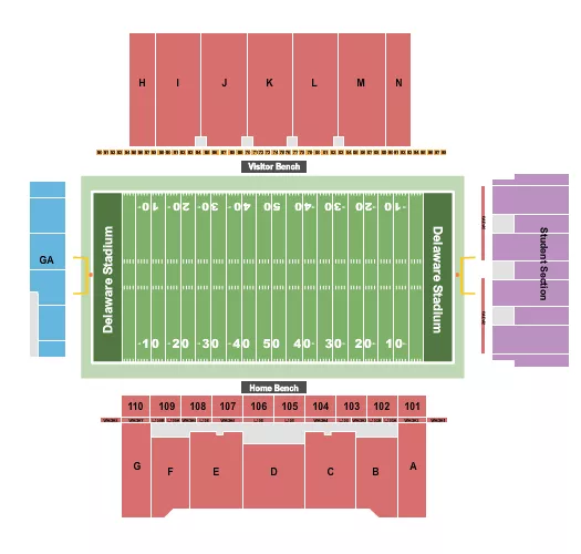 FOOTBALL Seating Map Seating Chart