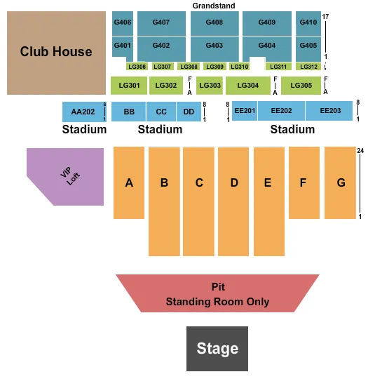 ENDSTAGE 4 Seating Map Seating Chart