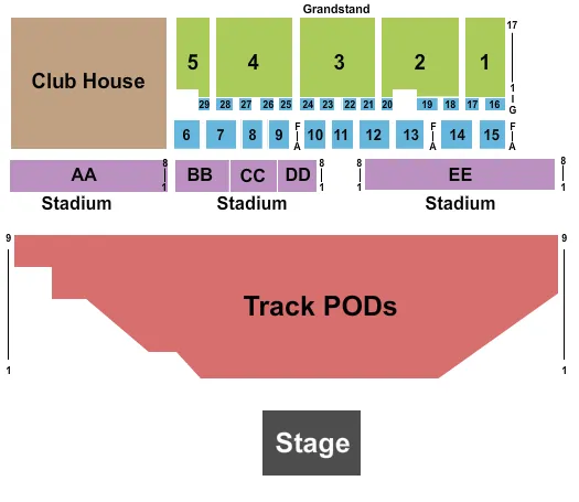 ENDSTAGE 5 Seating Map Seating Chart