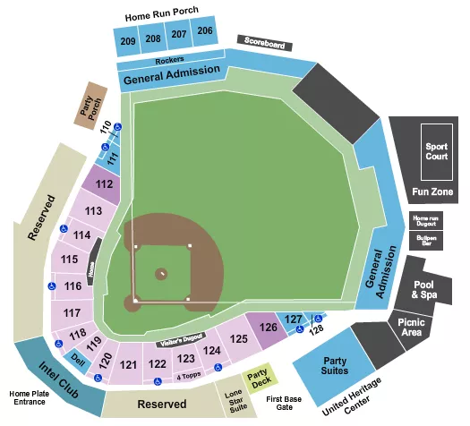 SOFTBALL Seating Map Seating Chart
