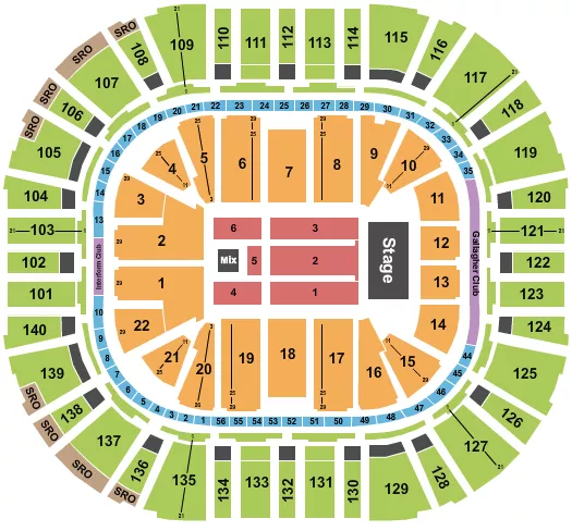 ADAM SANDLER Seating Map Seating Chart