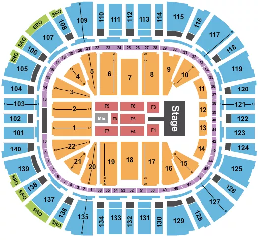 ENDSTAGE CATWALK Seating Map Seating Chart