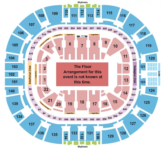 GENERIC FLOOR RW Seating Map Seating Chart