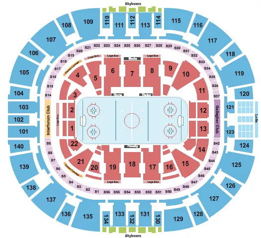 HOCKEY RW Seating Map Seating Chart