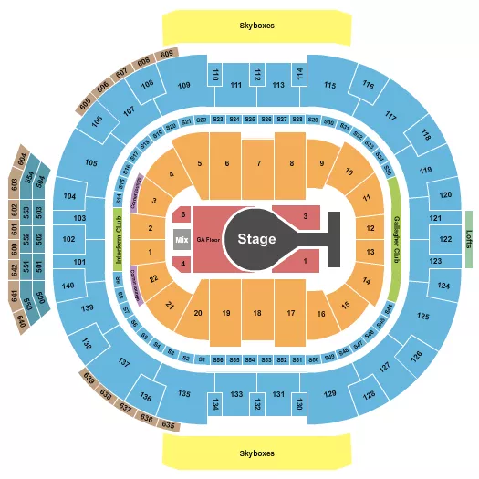 KACEY MUSGRAVES Seating Map Seating Chart