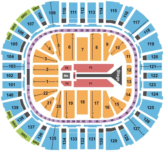 MAROON 5 Seating Map Seating Chart