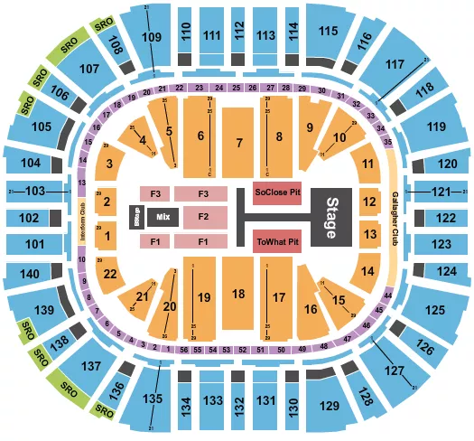 TATE MCRAE Seating Map Seating Chart