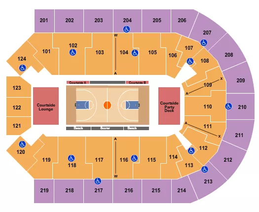 BASKETBALL SUMMIT LEAGUE Seating Map Seating Chart