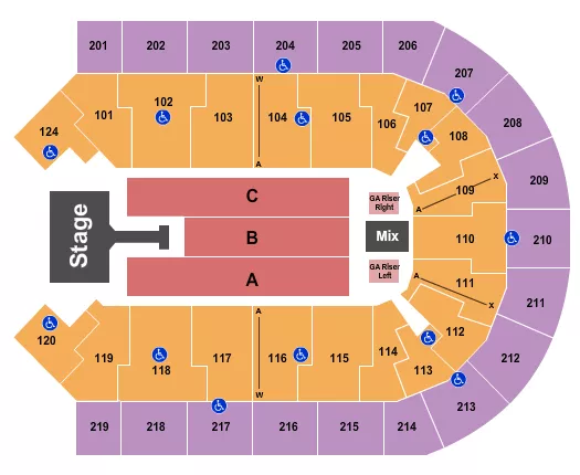 JONAS BROTHERS Seating Map Seating Chart