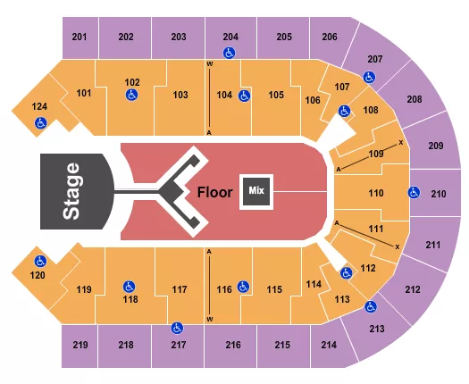 SHINEDOWN Seating Map Seating Chart