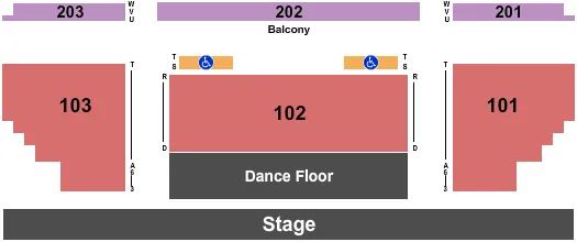 ENDSTAGE W DANCE FLOOR Seating Map Seating Chart