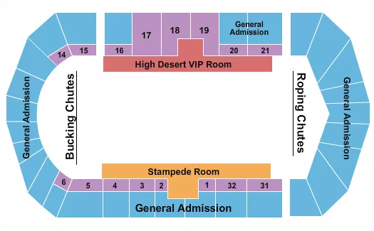 RODEO Seating Map Seating Chart