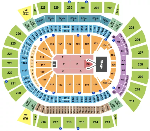 CONAN GRAY Seating Map Seating Chart