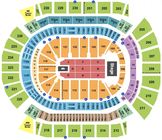 ENDSTAGE 6 Seating Map Seating Chart