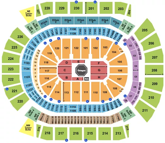 UFC Seating Map Seating Chart